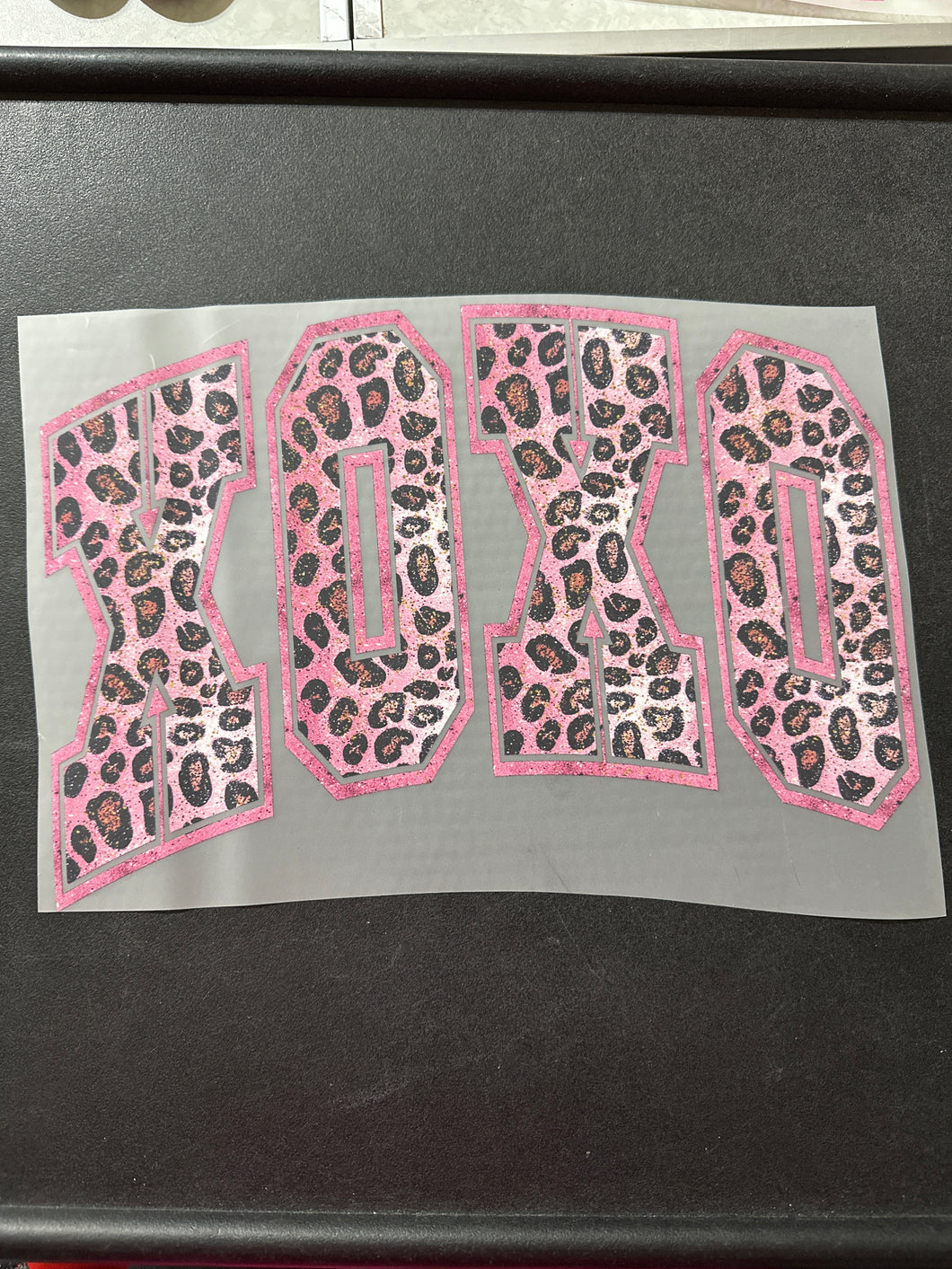 XOXO Pink Leopard RTS DTF TRANSFER