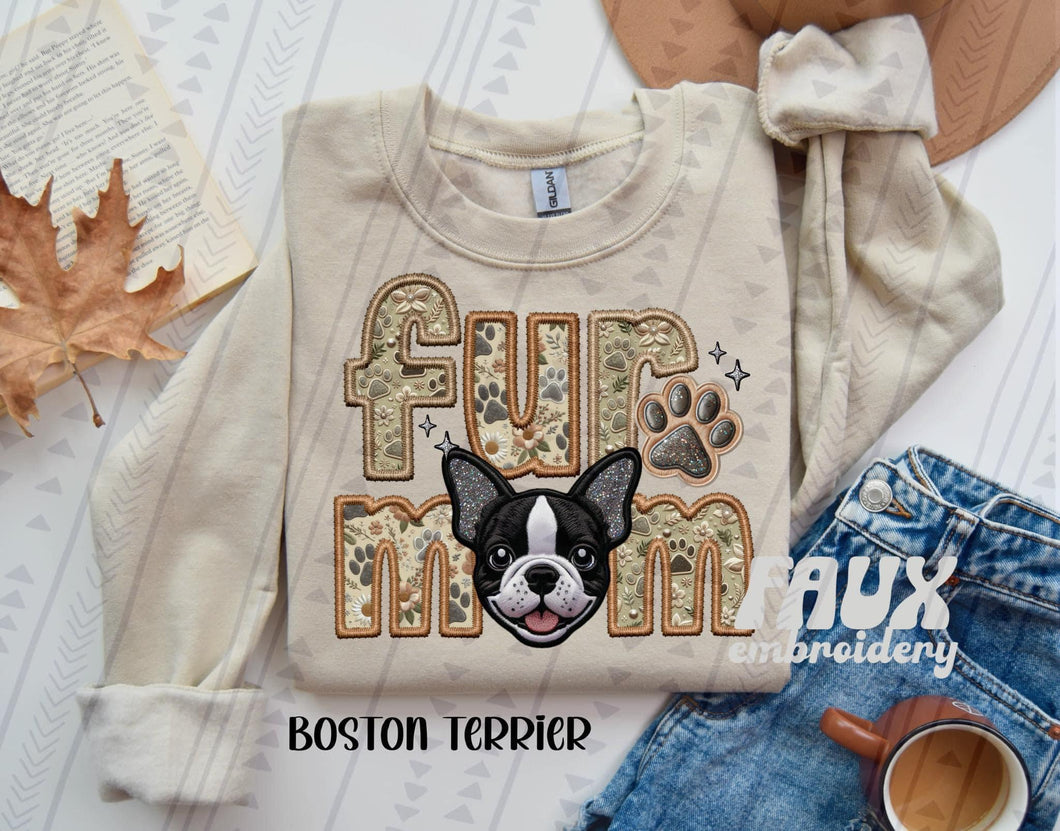 Fur Mom Boston Terrier TRANSFER