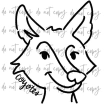 Load image into Gallery viewer, Doodle Single Color Mascots Dropdown TRANSFER
