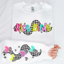 Load image into Gallery viewer, Bright Checkered Mascot With Sleeve Option DTF TRANSFER CSD
