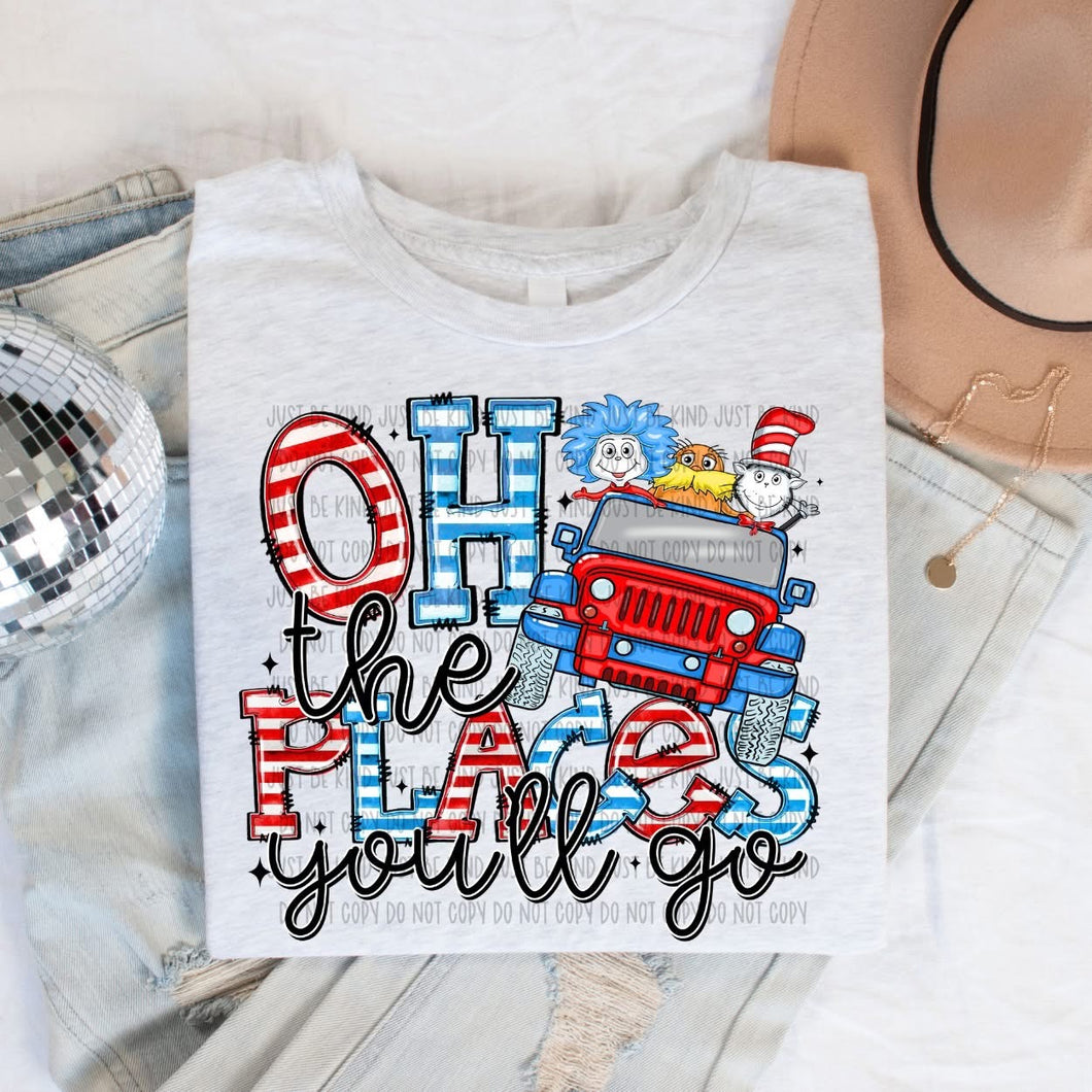 Oh The Places Stripes Car TRANSFER SSD JAN