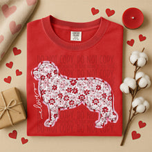 Load image into Gallery viewer, Valentine Red Floral Dog Breed Option DROPDOWN TRANSFER SWD DEC 25
