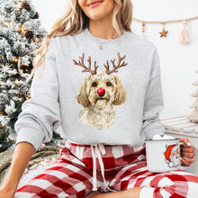 Load image into Gallery viewer, Christmas Red Nose Antler Dogs Dropdown TRANSFER
