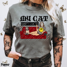 Load image into Gallery viewer, My Cat  Red Couch Ja_on Mask And Stars DROPDOWN TRANSFER CARTER JULY 26
