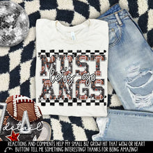 Load image into Gallery viewer, Let’s Go Football Faux Embroidery Checkered Mascots DROPDOWN TRANSFER CAP 24
