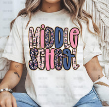 Load image into Gallery viewer, Pink Blue Gold Glitter Alpha B2S Grades DROPDOWN TRANSFER
