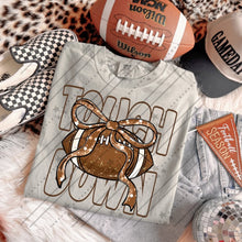 Load image into Gallery viewer, Touch Down Football Brown Bow Distressed DROPDOWN TRANSFER CARTER JULY 26
