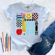 Load image into Gallery viewer, Sketch School Supplies And Check Boxes Hellow Grade DROPDOWN TRANSFER SCG JULY 26
