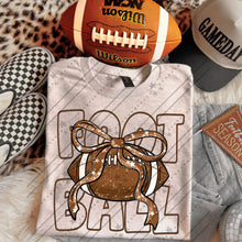 Load image into Gallery viewer, Touch Down Football Brown Bow Distressed DROPDOWN TRANSFER CARTER JULY 26
