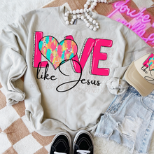 Load image into Gallery viewer, Love Like Jesus Pink Brush Heart TRANSFER CSD
