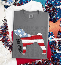 Load image into Gallery viewer, Patriotic Dog Designs Black Text SWD MAY DROPDOWN TRANSFER
