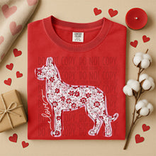 Load image into Gallery viewer, Valentine Red Floral Dog Breed Option DROPDOWN TRANSFER SWD DEC 25
