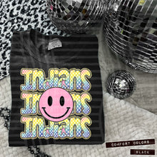 Load image into Gallery viewer, Rainbow Checker Pink Happy Stacked Mascots Dropdown TRANSFER CAP JUNE 25
