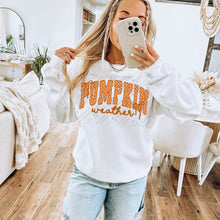 Load image into Gallery viewer, Sweater Weather Pumpkin Spice Arched Polka Dot With Bows Word/Color DROPDOWN TRANSFER CARTER AUG 26
