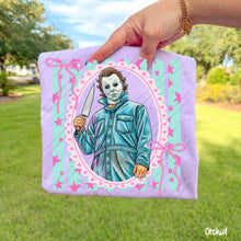 Load image into Gallery viewer, Horror Characters With Pink Stars Frame Green Distressed Lines DROPDOWN TRANSFER CARTER AUG 26
