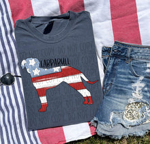 Load image into Gallery viewer, Patriotic Dog Designs Black Text SWD MAY DROPDOWN TRANSFER
