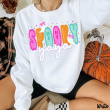 Load image into Gallery viewer, Neon Lace Spooky Pink Bow Ghosts Title DROPDOWN TRANSFER CARTER AUG 26
