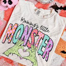 Load image into Gallery viewer, Momster Heart Hands Distressed Teacher Monster Lil Monster Boy/Girl DROPDOWN TRANSFER CARTER AUG 26
