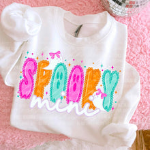 Load image into Gallery viewer, Neon Lace Spooky Pink Bow Ghosts Title DROPDOWN TRANSFER CARTER AUG 26
