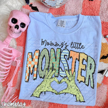 Load image into Gallery viewer, Momster Heart Hands Distressed Teacher Monster Lil Monster Boy/Girl DROPDOWN TRANSFER CARTER AUG 26
