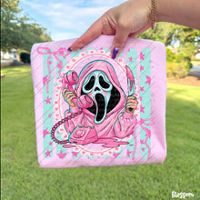 Load image into Gallery viewer, Horror Characters With Pink Stars Frame Green Distressed Lines DROPDOWN TRANSFER CARTER AUG 26
