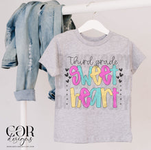 Load image into Gallery viewer, Grade Sweet Hearts Pink Blue Yellow  DROPDOWN TRANSFER COR
