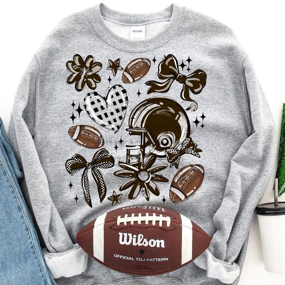 Play Ball Football Collage DROPDOWN TRANSFER BIA