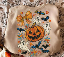 Load image into Gallery viewer, Floral Bow Lace Pumpkin Collage TRANSFER

