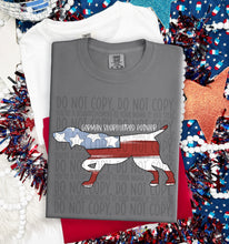 Load image into Gallery viewer, Patriotic Dog Designs White Text SWD MAY DROPDOWN TRANSFER
