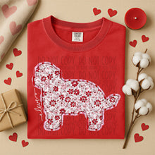 Load image into Gallery viewer, Valentine Red Floral Dog Breed Option DROPDOWN TRANSFER SWD DEC 25
