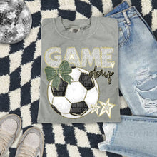 Load image into Gallery viewer, Dalmatian Game Day Soccer With Bow DROPDOWN TRANSFER CAP FEB
