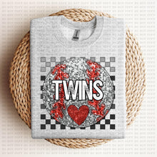 Load image into Gallery viewer, Baseball Mascots Faux Embroidery Checkered Sequin DROP DOWN TRANSFER ECHT 24
