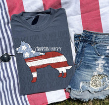 Load image into Gallery viewer, Patriotic Dog Designs White Text SWD MAY DROPDOWN TRANSFER
