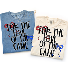 Load image into Gallery viewer, For The Love Of The Game Red Blue Bows TRANSFER CSD FEB 26
