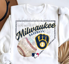 Load image into Gallery viewer, Baseball Teams Glitter Home Plate Dropdown TRANSFER PARJO
