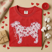 Load image into Gallery viewer, Valentine Red Floral Dog Breed Option DROPDOWN TRANSFER SWD DEC 25
