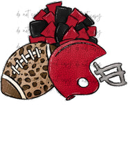 Load image into Gallery viewer, Football Pom Helmet (Add Name) Customized DTF TRANSFER
