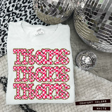 Load image into Gallery viewer, Pink Checker Gold Glitter Mascot Dropdown TRANSFER CAP APR
