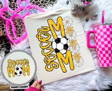 Load image into Gallery viewer, Floral Soccer Mom With Pocket DROPDOWN TRANSFER CAP APR
