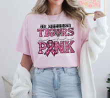 Load image into Gallery viewer, In October Mascots Wear Pink Faux Rhinestone Mascots DROPDOWN TRANSFER
