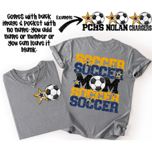 Load image into Gallery viewer, Soccer Mom Customizable DROPDOWN With Pocket TRANSFER SDD AUGUST
