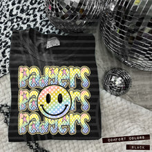 Load image into Gallery viewer, Rainbow Checker Happy Stacked Mascots Dropdown TRANSFER CAP JUNE 25
