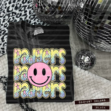 Load image into Gallery viewer, Rainbow Checker Pink Happy Stacked Mascots Dropdown TRANSFER CAP JUNE 25
