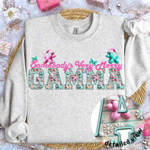 Load image into Gallery viewer, Somebody’s Very Merry Title Faux Embroidery (DROPDOWN) TRANSFER
