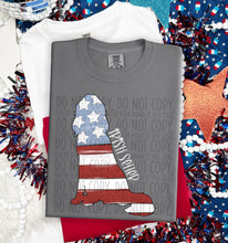 Load image into Gallery viewer, Patriotic Dog Designs White Text SWD MAY DROPDOWN TRANSFER
