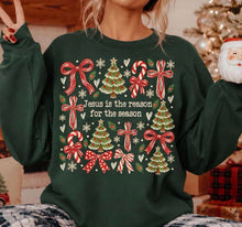 Load image into Gallery viewer, Jesus Is The Reason For The Seasons Tree Bow Collage DTF TRANSFER TUESDAY
