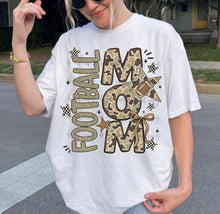 Load image into Gallery viewer, Football Mom Camo Black Checkered Stars DTF TRANSFER TUESDAY
