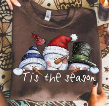 Load image into Gallery viewer, Tis The Season Peeking Snowmen DTF TRANSFER TUESDAY
