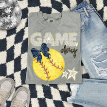 Load image into Gallery viewer, Dalmatian Game Day Softball With Bow DROPDOWN TRANSFER CAP FEB
