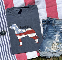 Load image into Gallery viewer, Patriotic Dog Designs Black Text SWD MAY DROPDOWN TRANSFER
